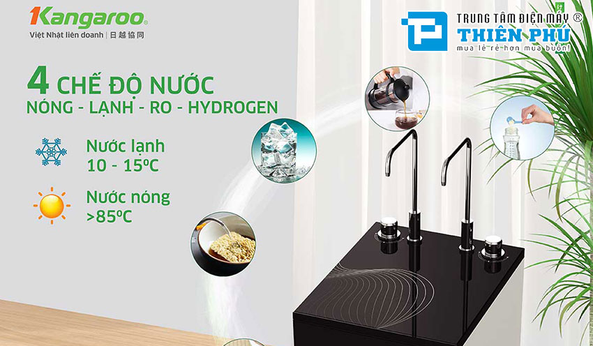 Máy lọc nước Kangaroo Hydrogen Nóng Lạnh KG10A68 10 Lõi