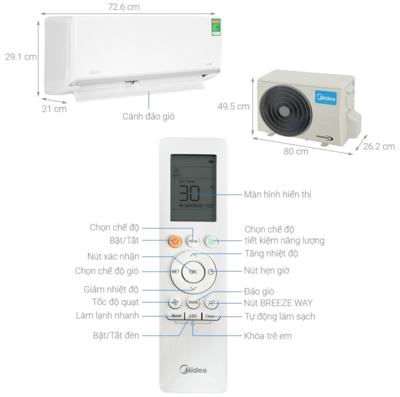 Giải đáp một số câu hỏi thường gặp ở điều hòa Midea 9000btu MSAGA-10CRDN8