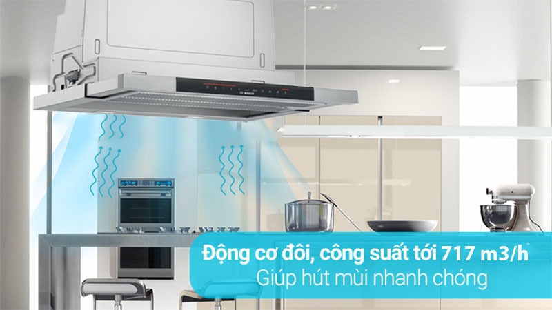 Đánh giá chi tiết máy hút mùi Bosch DFS067K51 60 cm serie 8