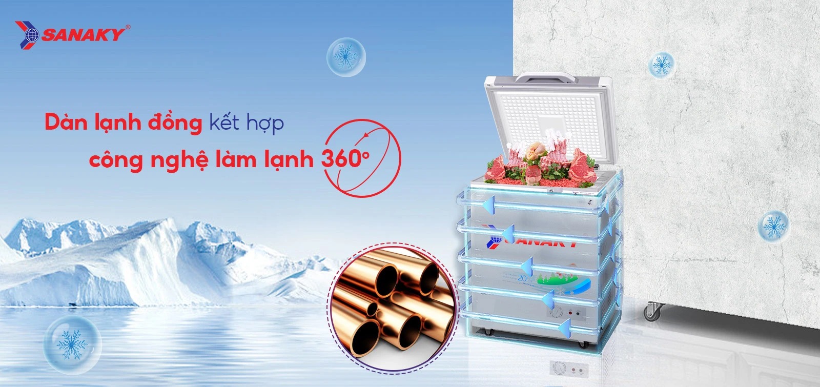 Top 3 mẫu tủ đông Sanaky chất lượng tốt nhất dành cho gia đình của bạn