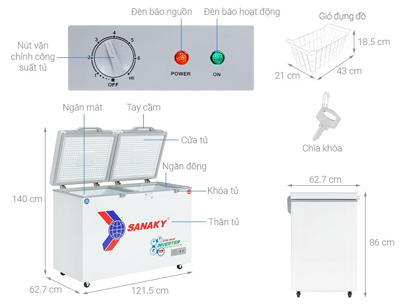 Điểm qua những lý do bạn nên chọn tủ đông Sanaky 2 ngăn VH-3699W4K