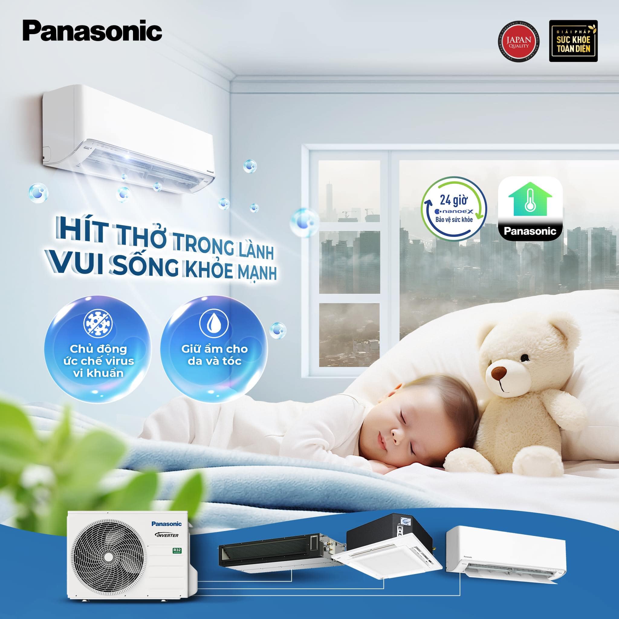 Điều hòa Panasonic 2 chiều 12000btu inverter CU/CS-YZ12AKH-8 có những công dụng gì