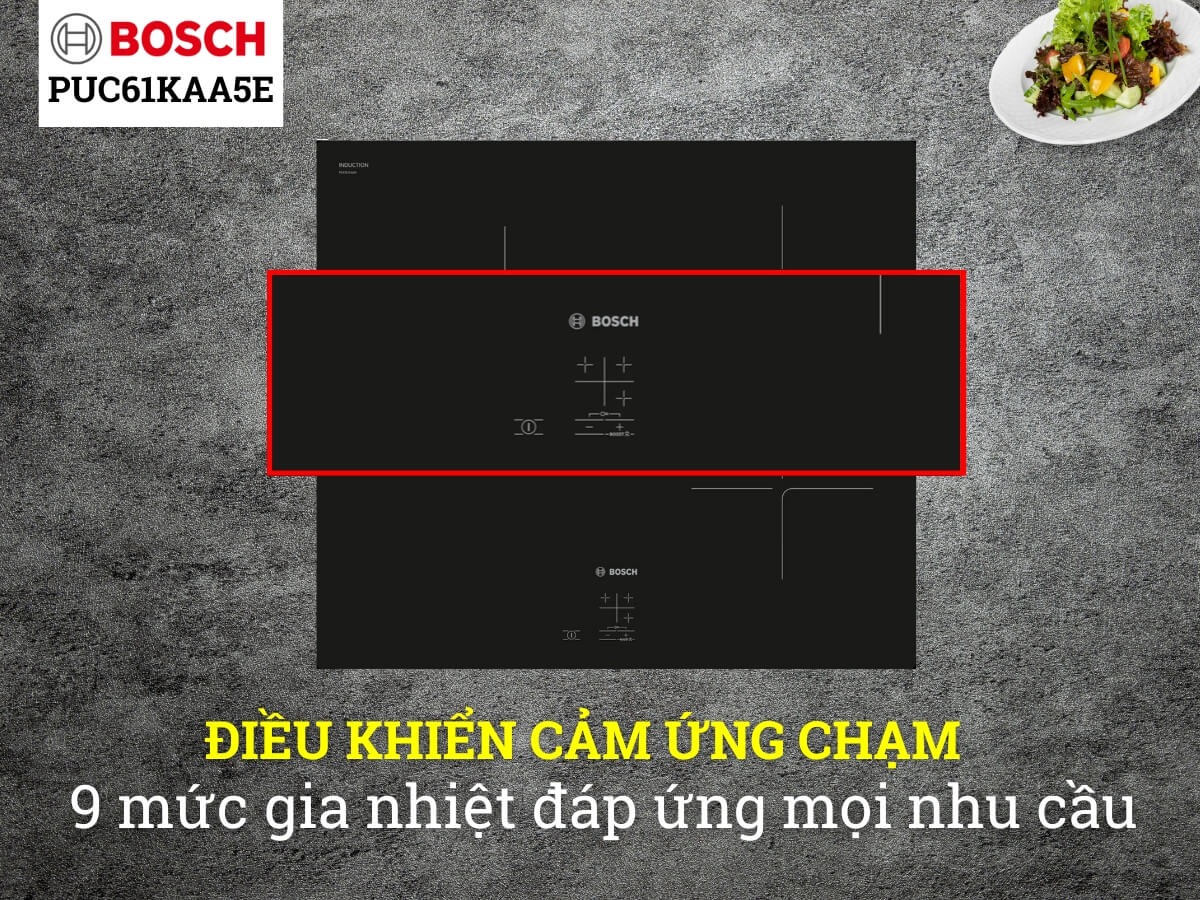 Có gì nổi bật ở bếp từ Bosch PUC61KAA5E 3 vùng nấu series 2 với giá chưa tới 10 triệu đồng?