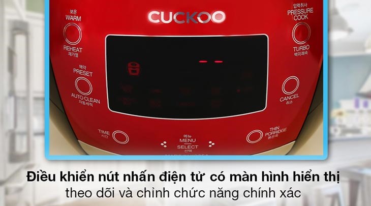 Nồi Cơm Áp Suất Điện Tử Cuckoo 1.8 Lít CRP-HUS1000F: Nấu Cơm Chín Ngon, Mềm Dẻo