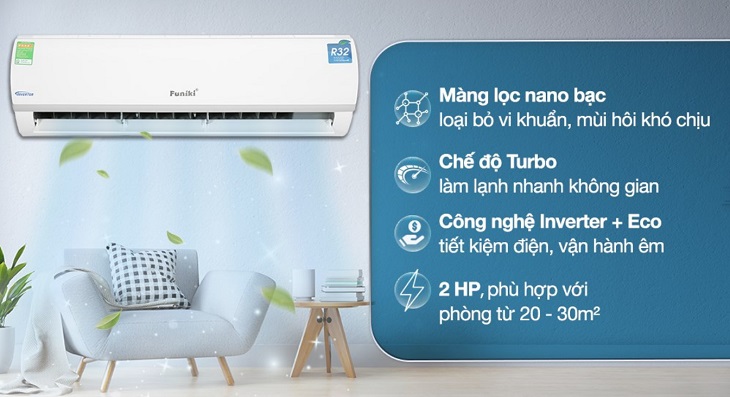 Điều hòa Funiki 1 chiều HSC24TMU công suất lớn giải quyết mọi không gian