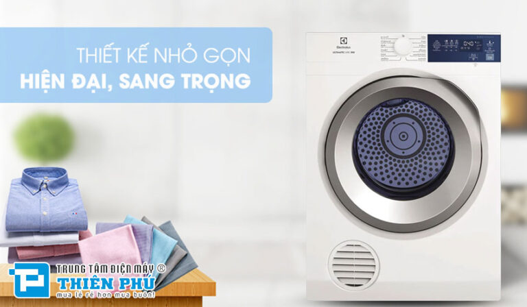 Máy Sấy Quần Áo Electrolux 8.5Kg EDS854J3WB: Sấy Khô Nhanh, Bảo Vệ Sợi Vải