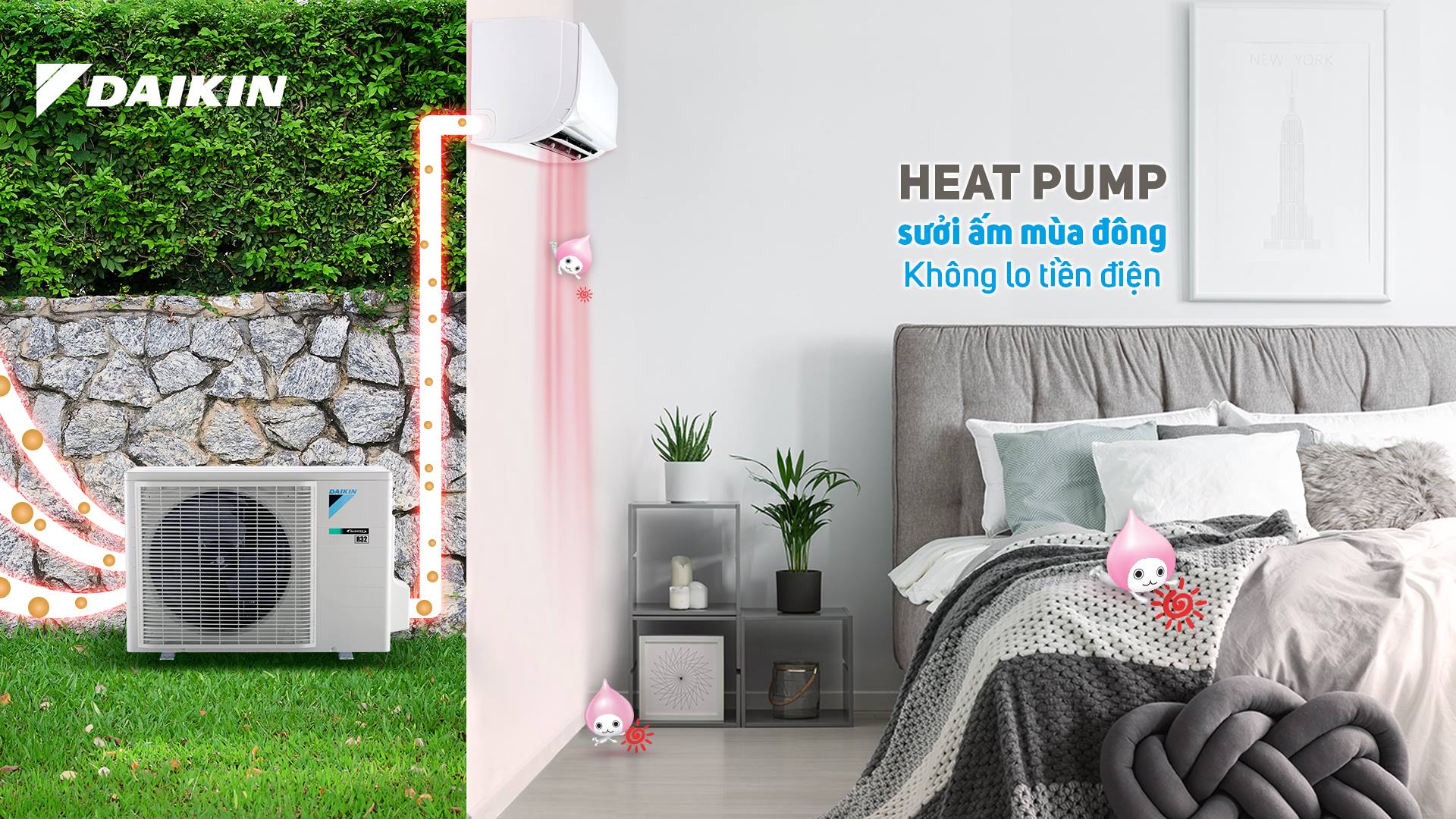 Điều hòa Daikin 18000btu FTHF50VVMV: Bảo vệ sức khỏe, bền bỉ và tiết kiệm điện