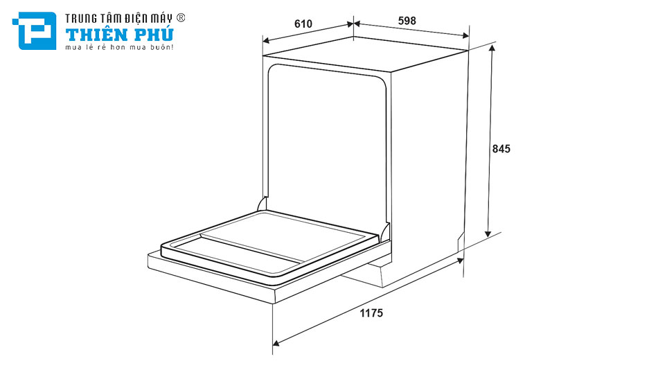 Máy Rửa Bát Hafele HDW-F602EB 14 Bộ