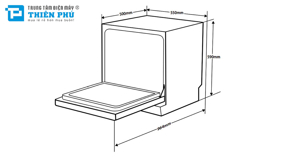 Máy Rửa Bát Hafele HDW-T5531B 8 Bộ