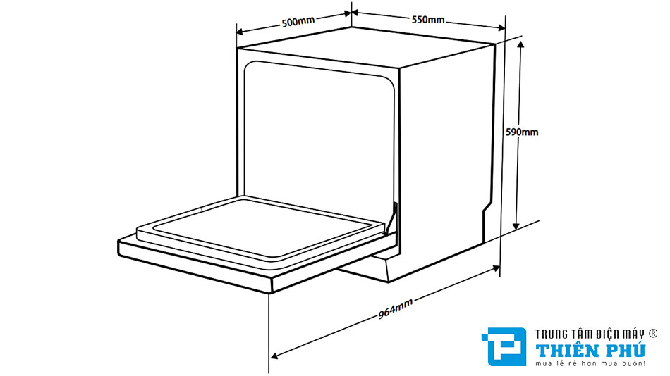 Máy Rửa Bát Hafele HDW-T5551B 10 Bộ