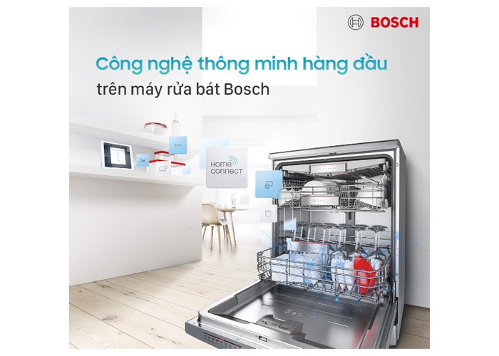 Máy rửa bát Bosch SMV4HCX48E 14 bộ serie 4- Trợ thủ đắc lực cho công việc nội trợ