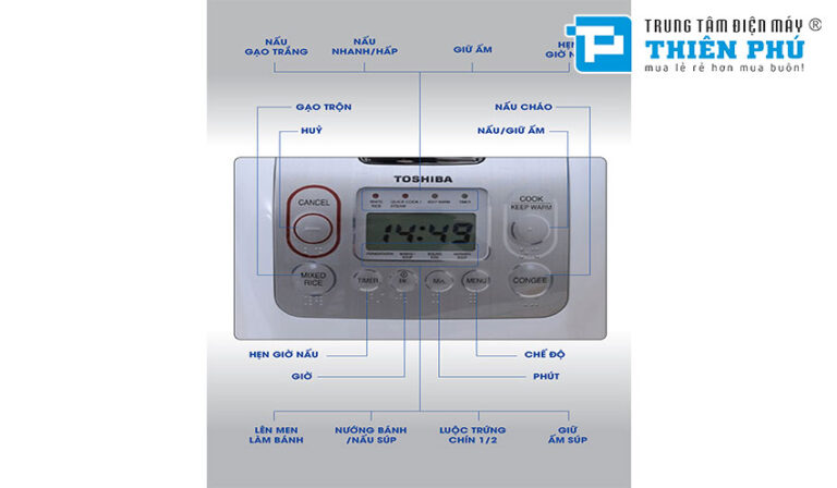Những tính năng tiện ích có trên nồi cơm điện tử Toshiba RC-10NMFVN(WT)