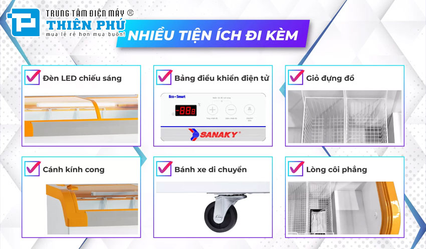 Bảo quản thực phẩm thật tươi cùng tủ đông Sanaky VH-1008KA