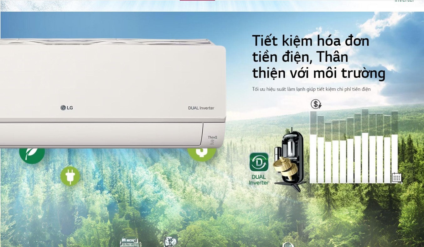 Tiết lộ bí mật của điều hòa LG 12000btu inverter V13APIB qua 5 lý do?