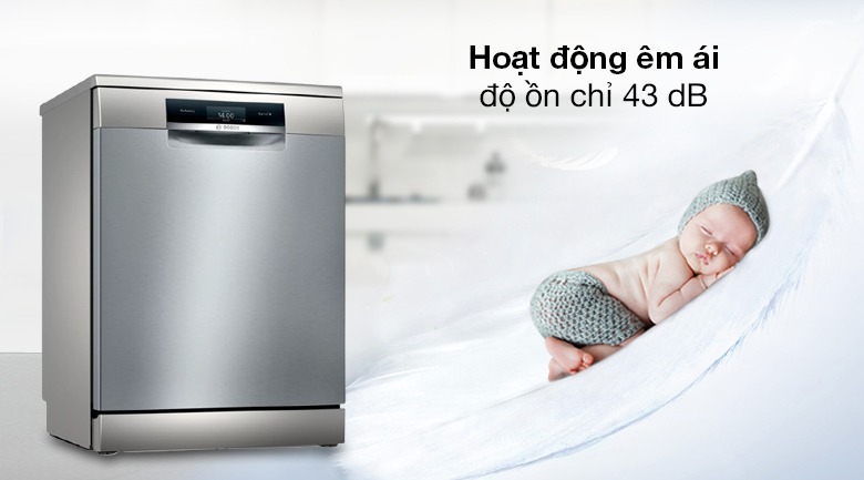 Máy rửa bát Bosch SMS8YCI01E 14 bộ series 8: Sự lựa chọn hoàn hảo cho gia đình hiện đại