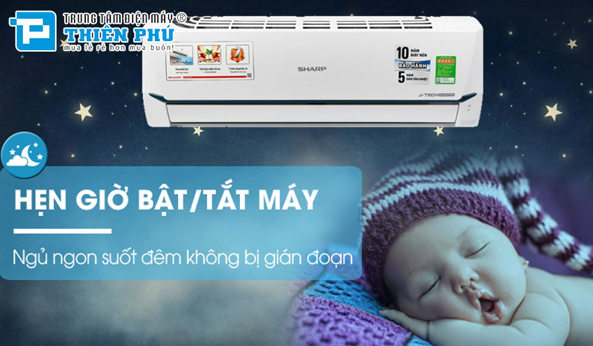 Điều hòa Sharp 12000Btu 1 Chiều Inverter AH-X12XEW: Giải pháp làm mát hiệu quả cho không gian dưới 20m2