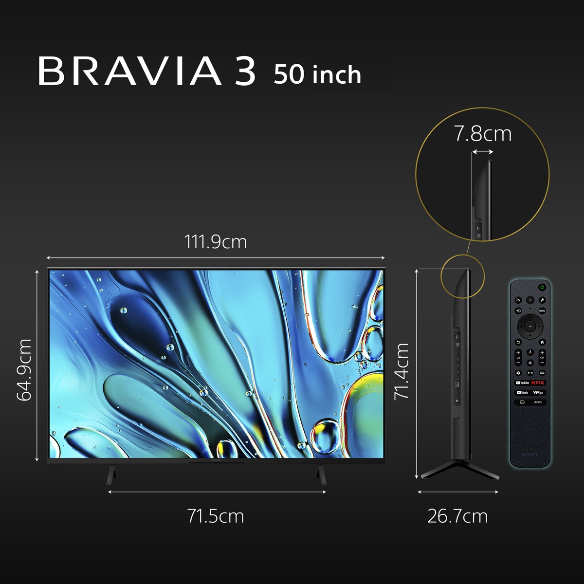 Những ưu điểm nổi bật của Smart Tivi Sony 50 Inch 4K K-50S30