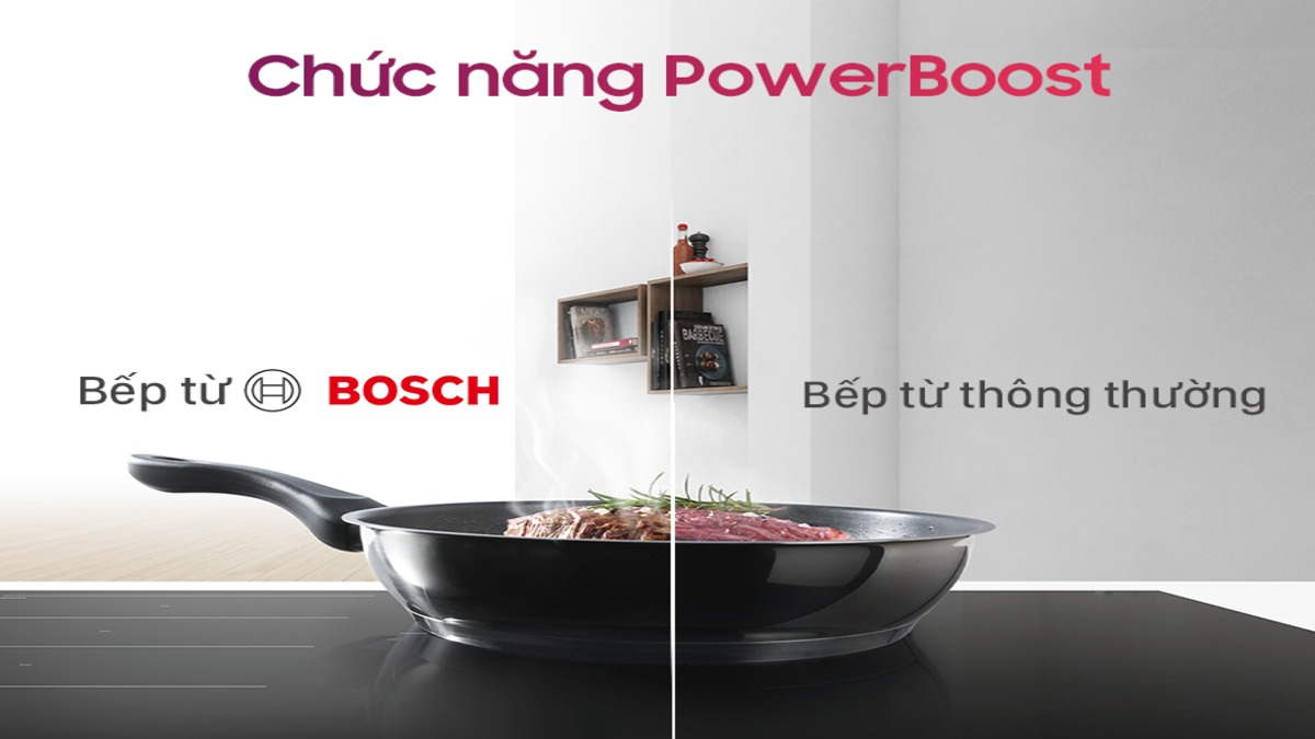 Đánh giá đặc điểm nổi bật của bếp từ Bosch PID651DC5E 3 vùng nấu series 8