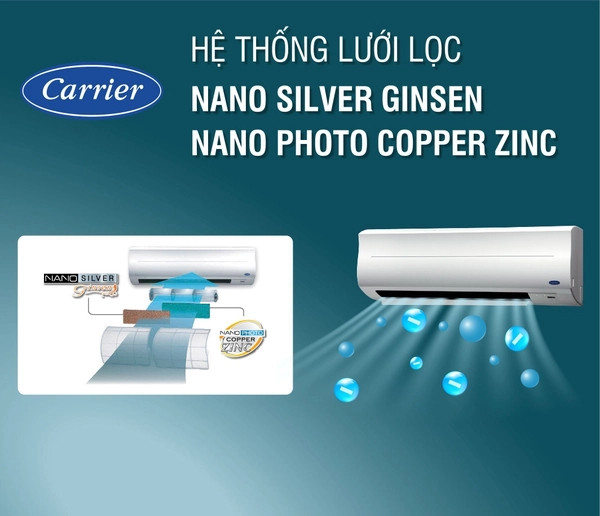 Những giá trị của điều hòa Carrier 2 chiều 42GHVPS018-703V/38GHVPS018-703V cao cấp