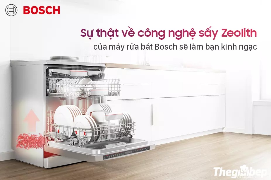 Vì sao máy rửa bát Bosch sở hữu công nghệ sấy Zeolith luôn được nhiều người tiêu dùng săn đón?