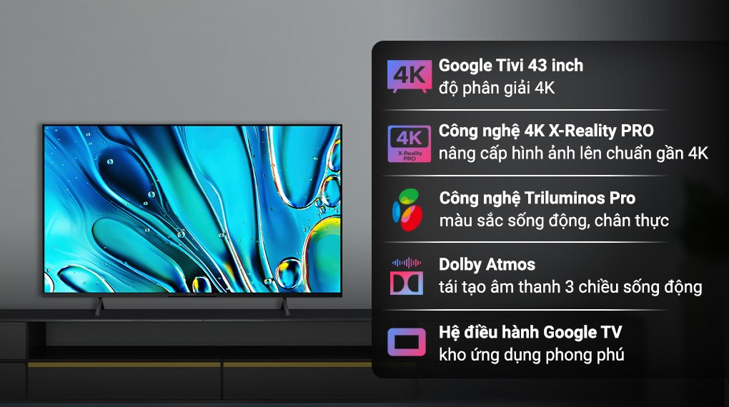 Có nên mua smart tivi Sony 43 inch 4K K-43S30 hay không? Tại sao?