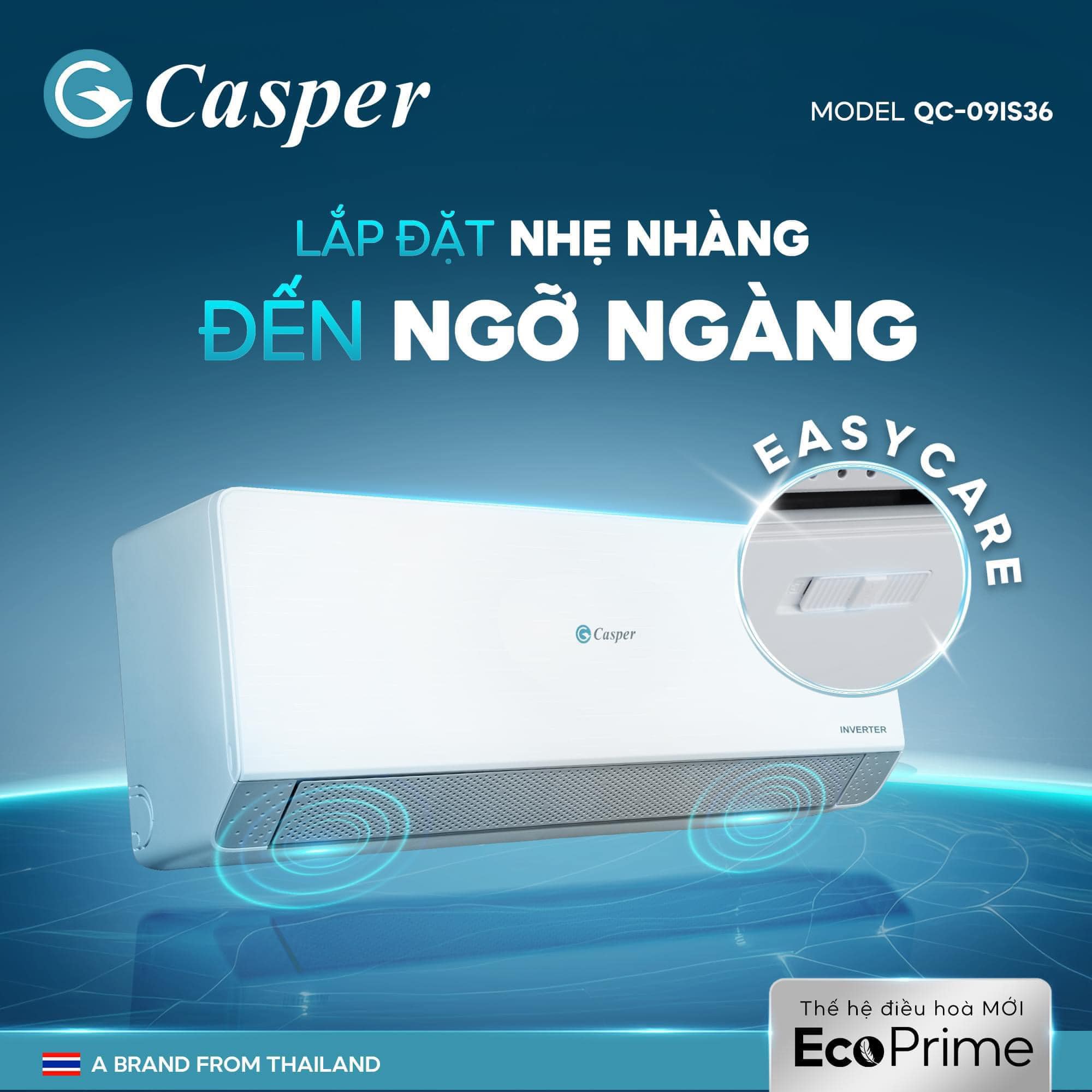 Chẳng cần nhiều công nghệ, điều hòa Casper QC-09IS36 vẫn đáp ứng làm mát tốt