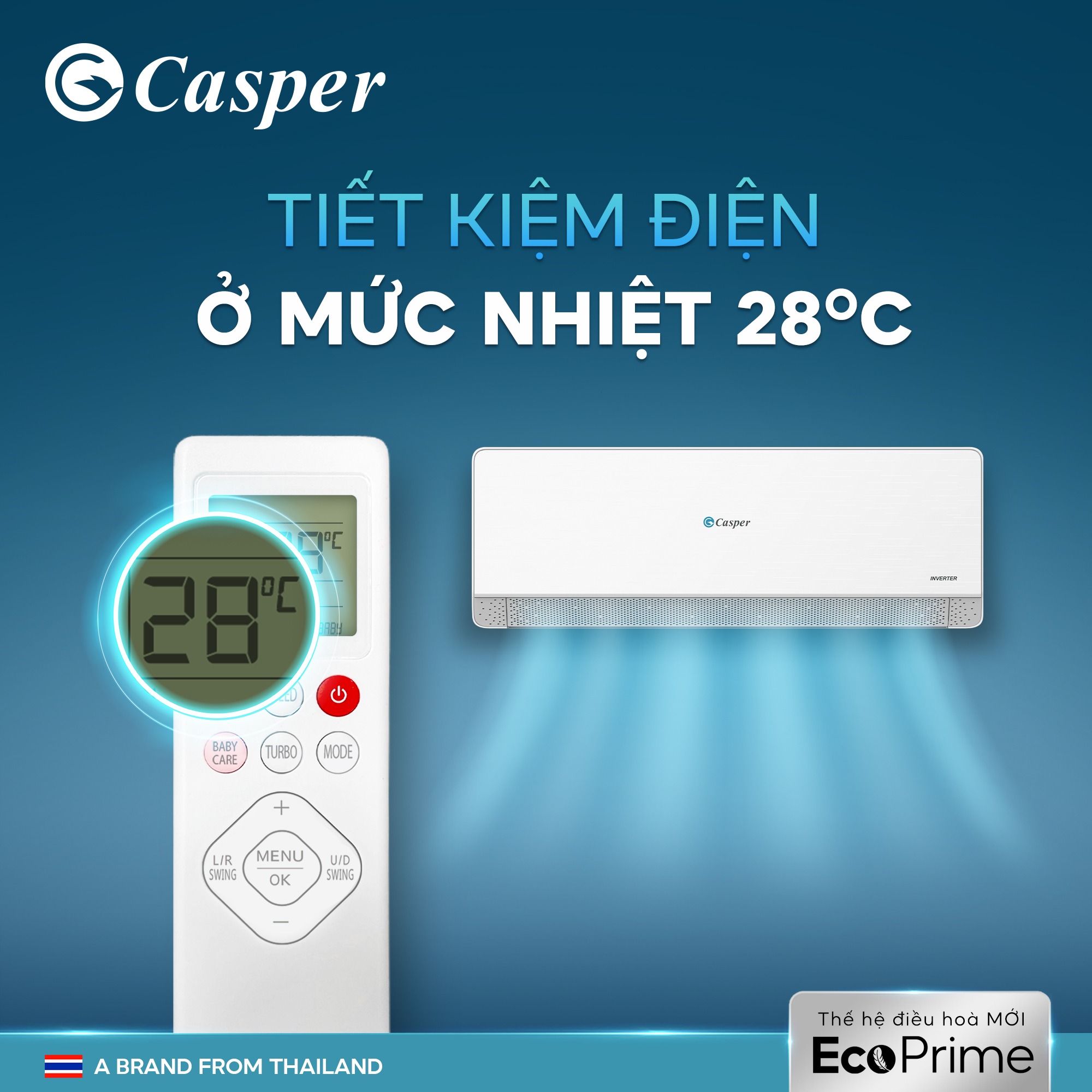 Sử dụng điều hòa chẳng lo tốn điện với điều hòa Casper QC-09IS36 nhờ có chế độ iSave
