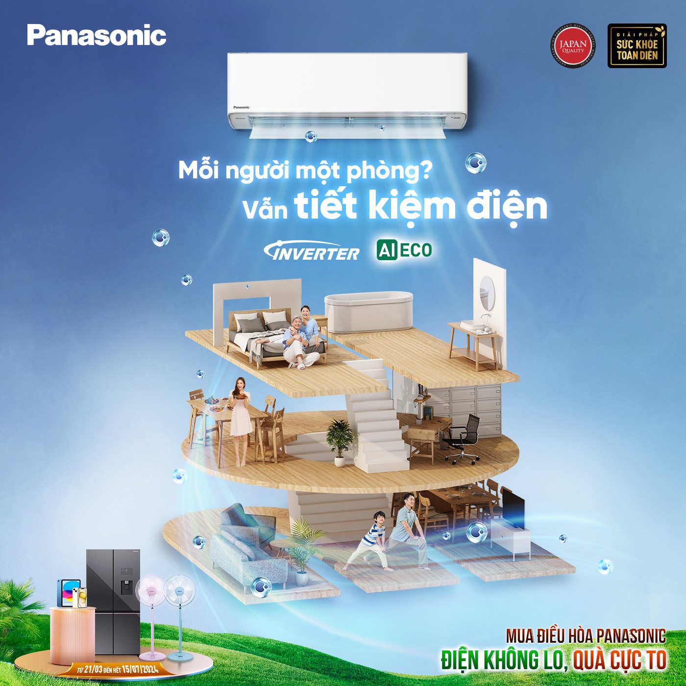 Điều hòa Panasonic CU/CS-RU9AKH-8 - Điều hòa tiết kiệm điện đến 60% có thật không?