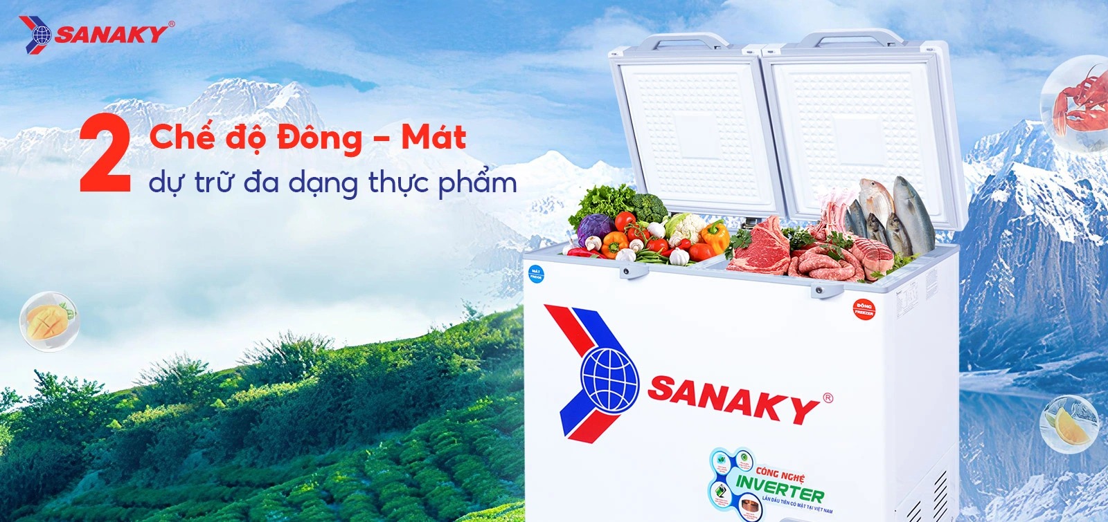 Giải thích lý do vì sao tủ đông Sanaky 2 ngăn VH-2899W4K luôn được ưa chuộng?