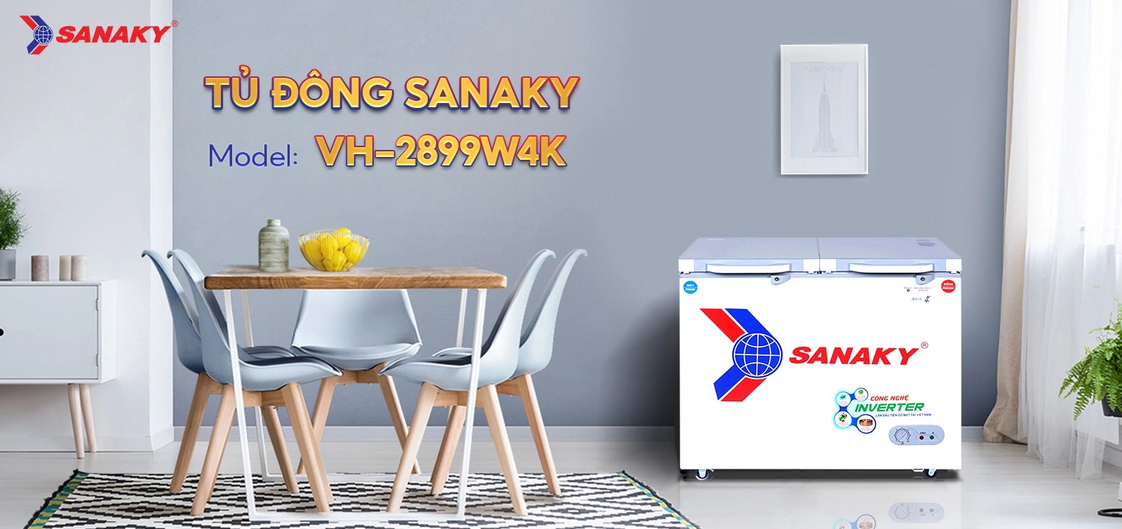 Giải thích lý do vì sao tủ đông Sanaky 2 ngăn VH-2899W4K luôn được ưa chuộng?