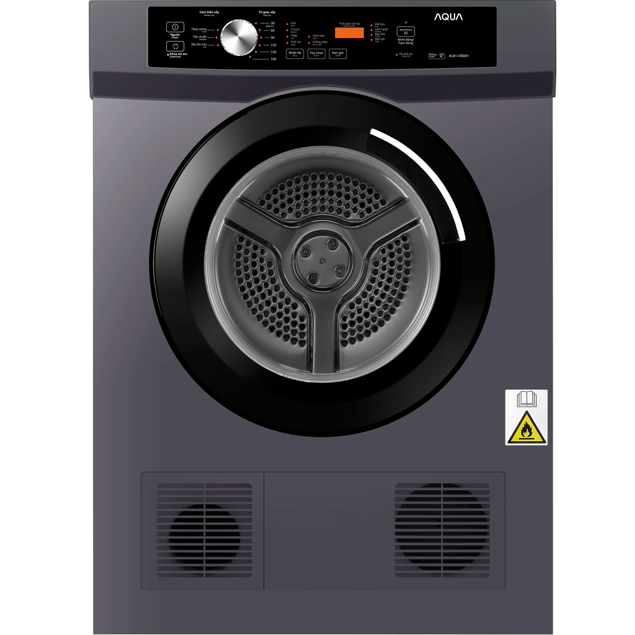 Giới thiệu cơ bản về chiếc máy sấy quần áo Aqua AQH-V800H.SS có những tính năng nào nổi bật