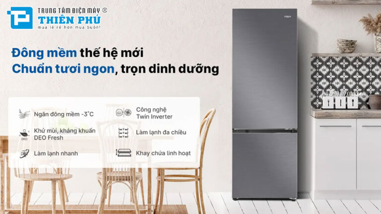 Tủ lạnh Aqua inverter AQR-B390MA(HB) lựa chọn thông minh cho gia đình hiện đại