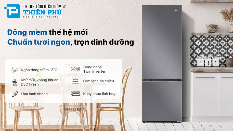 Phân tích khả năng làm lạnh trên tủ lạnh Aqua inverter AQR-B390MA(HB)