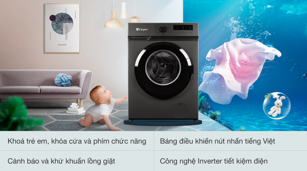 Tài chính 5 triệu nên mua máy giặt Casper inverter nào chất lượng?