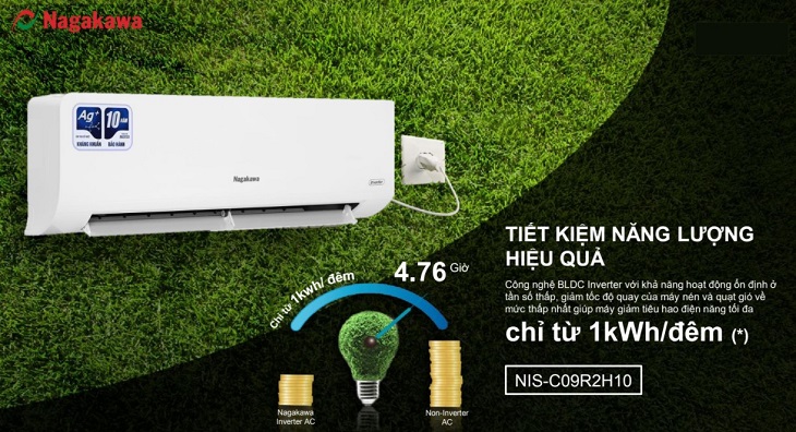 Tại sao điều hòa Nagakawa Inverter 9000Btu 1 Chiều NIS-C09R2T29 là sự lựa chọn cho mùa hè?