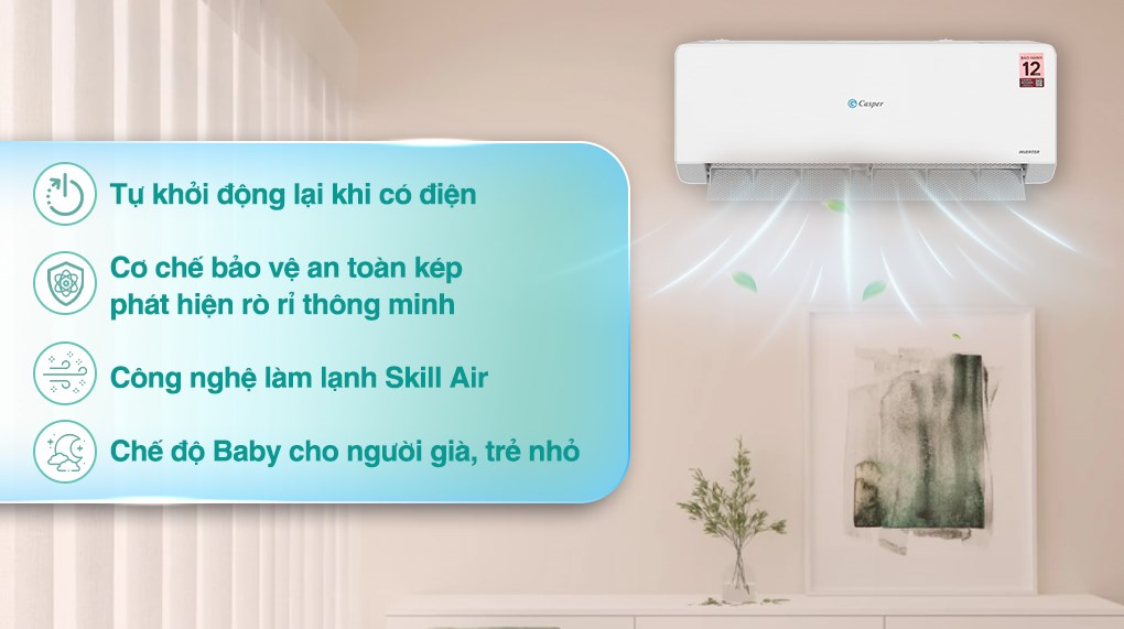 Điều hòa Casper TC-09IS36: Siêu phẩm làm mát với giá siêu ưu đãi