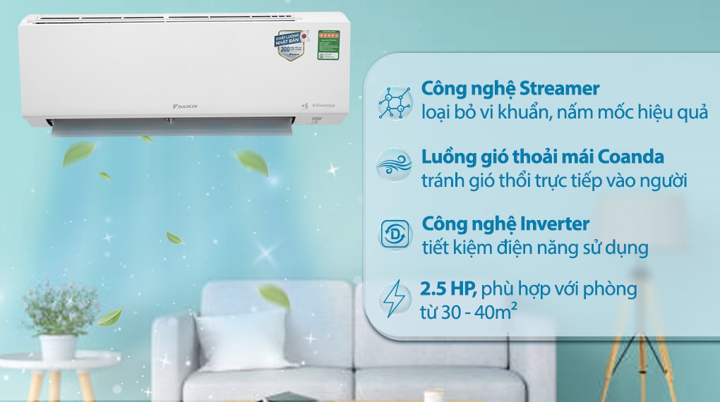 Điều hòa Daikin FTKF60XVMV: Mang đến sự sang trọng, tiện nghi cho không gian sống