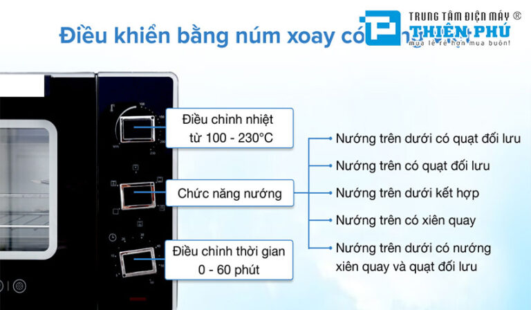 Hướng dẫn sử dụng và bảo quản lò nướng Sanaky 35 lít VH3599S2D