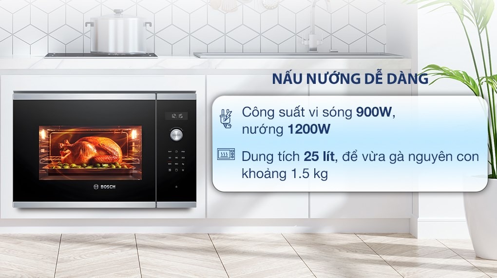 Lò vi sóng Bosch BEL554MS0B 25 lít series 6 có phải là sự lựa chọn hợp lý cho gia đình bạn?