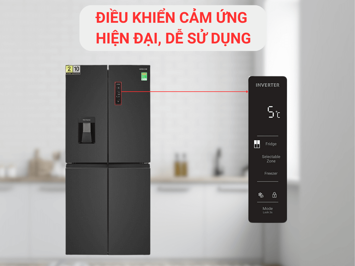 Tủ lạnh Hitachi 4 cánh HR4N7520DSWDXVN - Lựa chọn tuyệt vời cho gia đình dưới 5 người