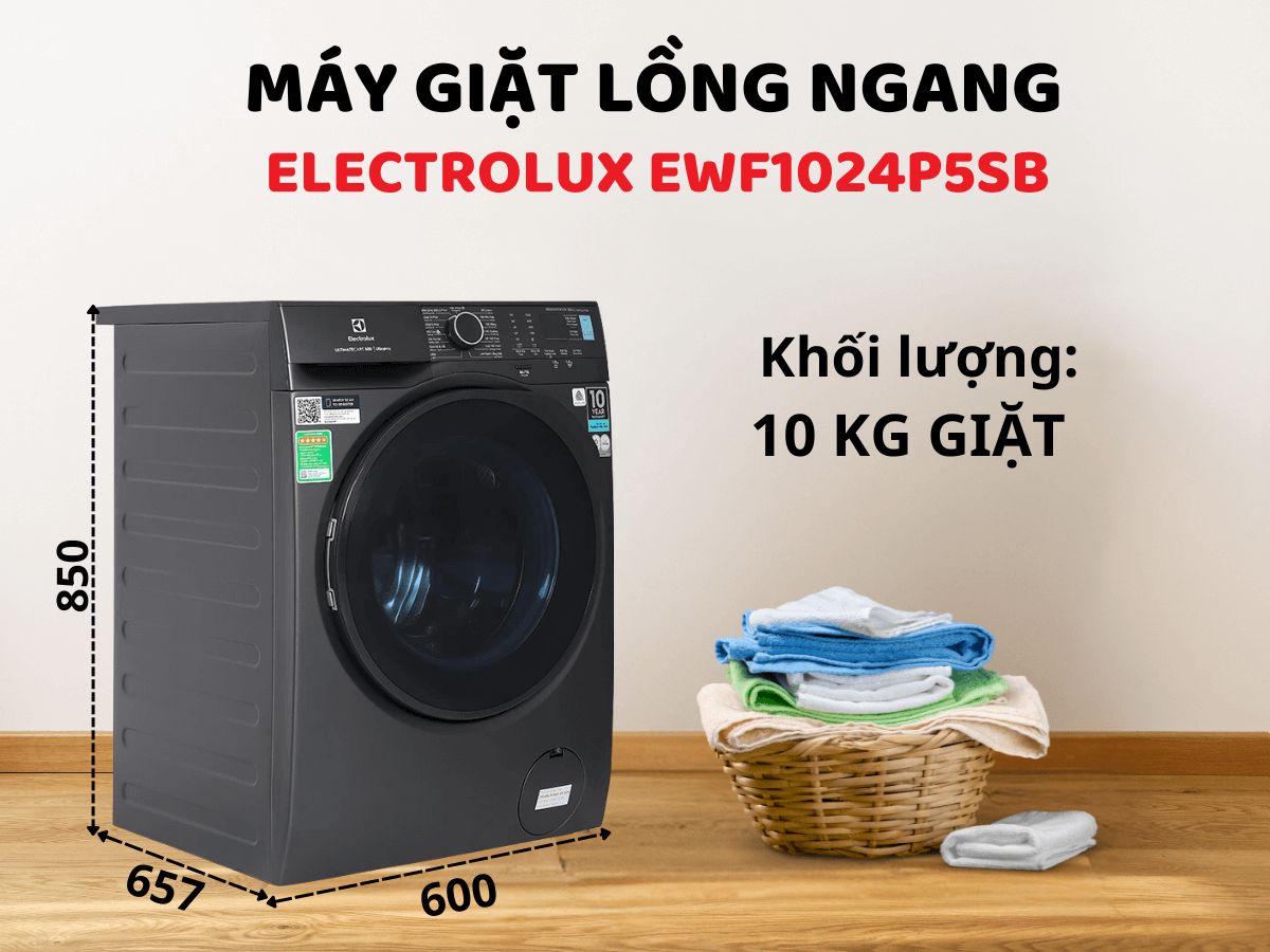 5 Yếu tố hấp dẫn người dùng của máy giặt Electrolux EWF1024P5SB 10kg