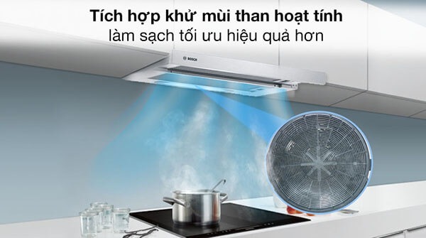 Máy hút mùi Bosch DHL785C 70 cm series 6 dễ dàng lắp đặt với chế độ hút khử than hoạt tính