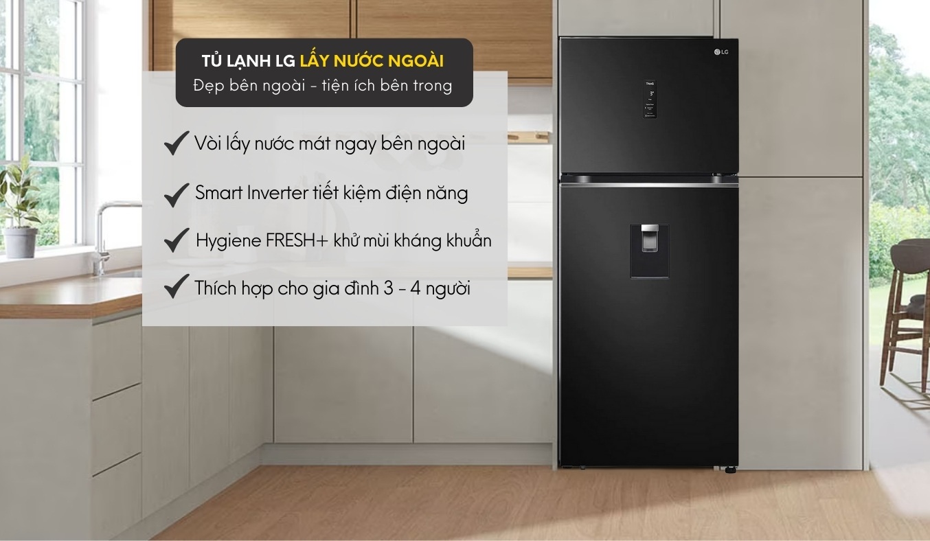 LTD46BLMA – Tủ lạnh LG 2 cánh đáng mua nhất 2024