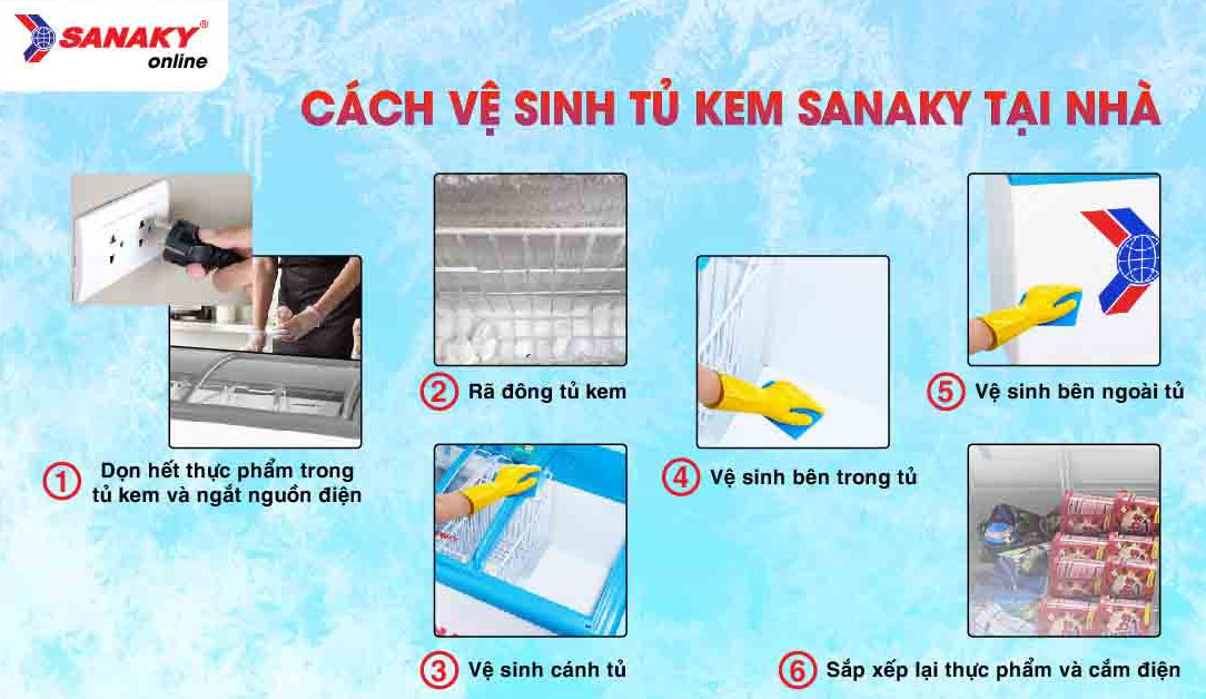 Hướng dẫn người dùng cách vệ sinh tủ đông Sanaky đơn giản hiệu quả nhất