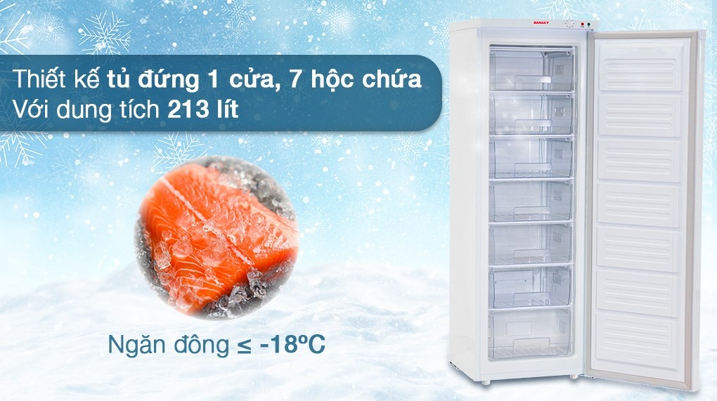 Ưu nhược điểm nổi bật của chiếc tủ đông Sanaky 213 lít VH-230VD