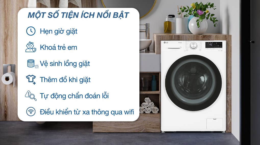 Review chi tiết máy giặt LG inverter FV1410S4W1 10kg có gì đặc biệt?