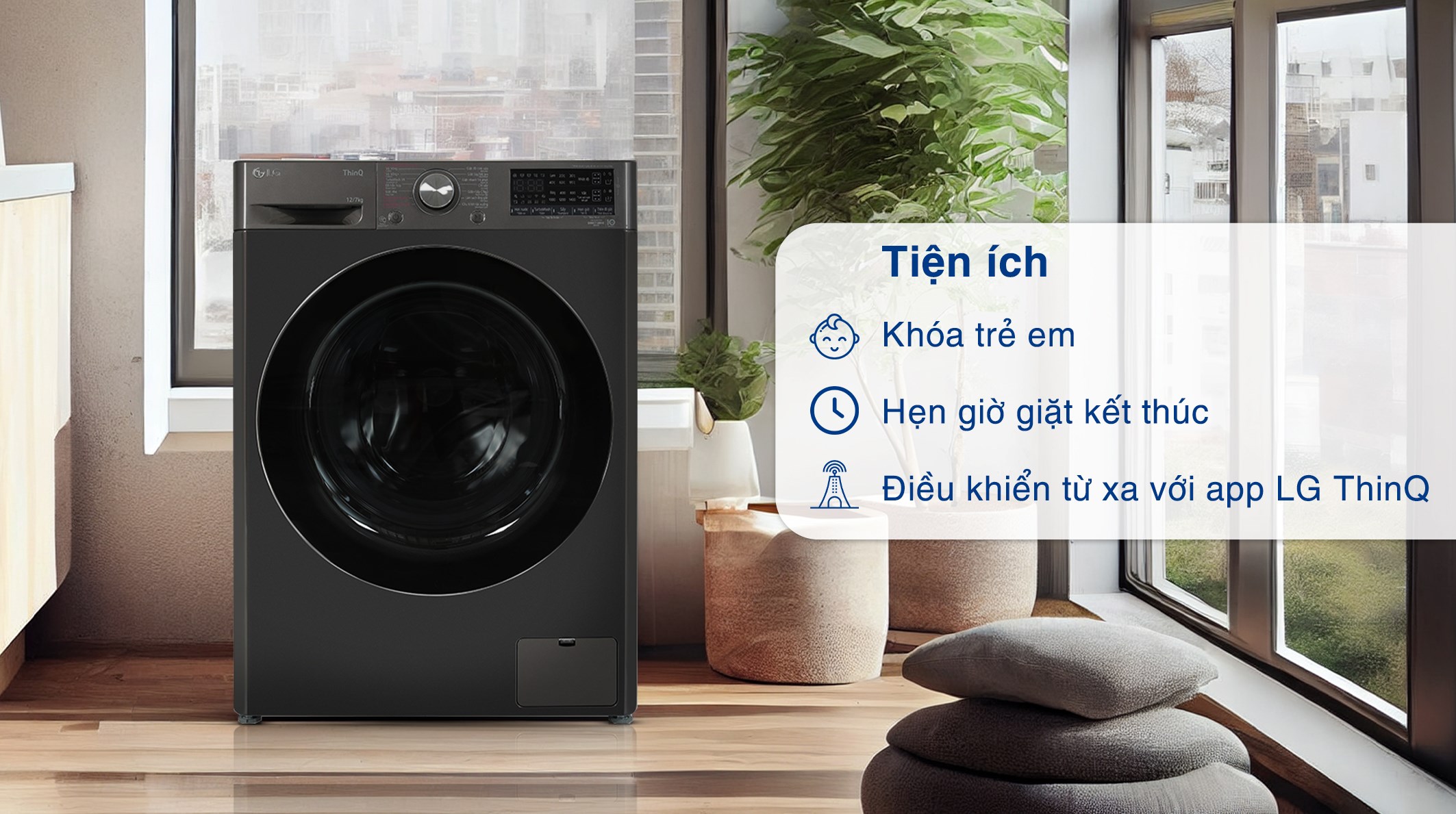 máy giặt sấy LG FV1412H3BA 12kg 