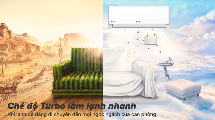 Tiện nghi, sang trọng với điều hòa Funiki 12000Btu 1 Chiều Inverter HIC12TMU