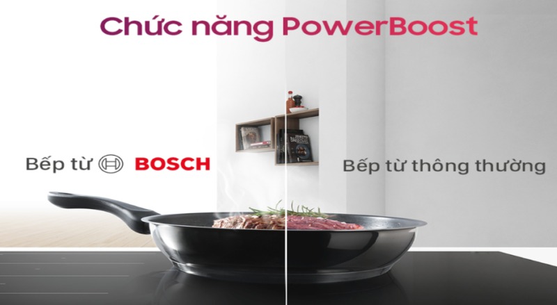 6 đặc điểm không thể bỏ qua ở bếp từ Bosch PXY601JW1E 4 vùng nấu series 8