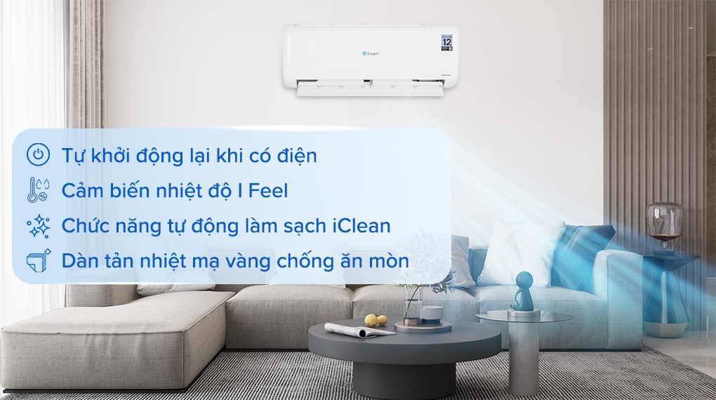 Điều hòa Casper TC-12IS36 - Phù hợp tiêu chí rẻ, bền, tiết kiệm điện, tiện ích